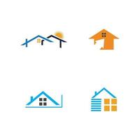 huis logo vector pictogram illustratie ontwerpsjabloon