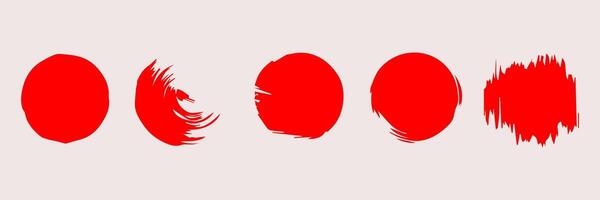 rood ronde verf borstel hartinfarct, inkt geklater en artistiek ontwerp elementen. vuil waterverf textuur, doos, kader, grunge achtergrond, plons of creatief vorm voor sociaal media. abstract tekening. vector