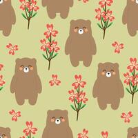 naadloos patroon met schattig bears voor kleding stof afdrukken, textiel, geschenk omhulsel papier. kinderen kleurrijk vector