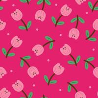 naadloos patroon met schattig roze bloemen voor kleding stof afdrukken, textiel, geschenk omhulsel papier. kinderen kleurrijk vector