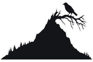 berg heuvels grafisch silhouet pro vector