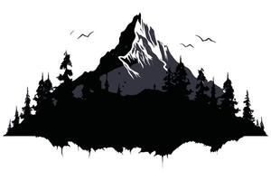 ontwerp berg silhouet vector