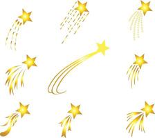 het schieten sterren gouden sterren verzameling vector