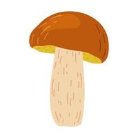 suillus paddestoel. eetbaar schimmel. hand- getrokken modieus vlak stijl geïsoleerd Aan wit achtergrond. herfst Woud oogst, gezond biologisch voedsel, vegetarisch voedsel. vector