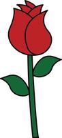 roos icoon. bloeiend roos bloem symbool. bloem teken. vlak stijl. vector