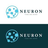 neuron logo ontwerp Gezondheid illustratie dna molecuul zenuw cel abstract gemakkelijk illustratie vector