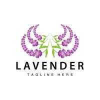 lavendel logo gemakkelijk ontwerp kunstmatig fabriek Purper kleur en aromatherapie lavendel bloem tuin sjabloon vector