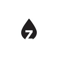 abstract water laten vallen brief logo ontwerp vector