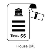 modieus huis Bill vector