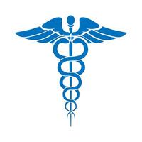 veterinair caduceus symbool icoon. slang en stok met Vleugels. veterinair geneeskunde logo. geïsoleerd Aan wit achtergrond. illustratie. vector