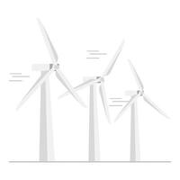 wind turbine icoon. vlak ontwerp stijl. windmolen silhouet. gemakkelijk icoon. modern vlak icoon in elegant kleuren. illustratie vector