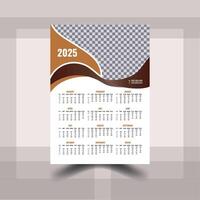 professioneel en creatief muur kalender ontwerp vector