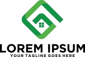 groen huis brief g logo vector