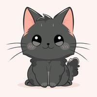 anime tekenfilm karakter oranje kleur schattig kat in lente, tekening, gelukkig schattig, kunst, dier, katje, huisdier, grafisch, kat vector
