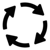 recycle symbool icoon. recycle of recycling pijlen icoon. recycle teken vector