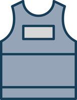 tank top lijn gevulde grijs icoon vector