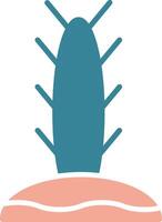 cactus glyph twee kleuren icoon vector