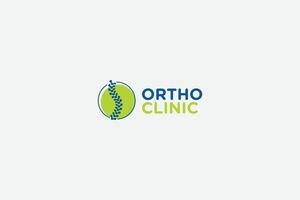 orthopedische kliniek minimaal logo vector