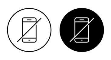 Nee mobiel telefoon teken icoon in modieus stijl. beurt uit mobiele telefoon symbool vector