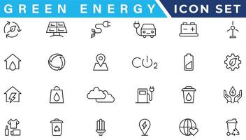 ecologie icon set vector