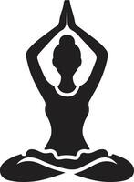 vrouw yoga silhouet illustratie. geschiktheid concept. gezond levensstijl. vector