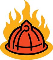 brand hoed icoon illustratie. vector