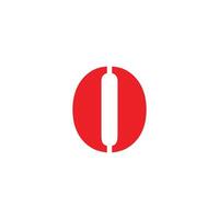 brief O rood meetkundig symbool gemakkelijk logo vector