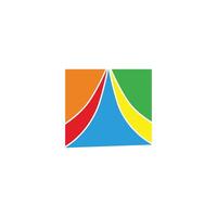 kleurrijk, papieren, abstract meetkundig symbool gemakkelijk logo vector