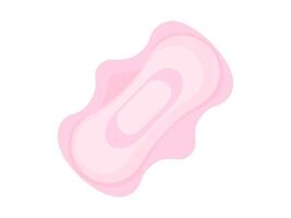 roze sanitair stootkussen met Vleugels. illustratie van een sanitair servet. vrouwelijk hygiëne stootkussen geïsoleerd Aan wit backdrop concept van menstruatie- zorg, persoonlijk hygiëne vector
