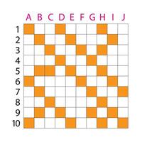 kruiswoordraadsel afdrukken 10 X 10 plein puzzel sjabloon met leeg dozen. vector