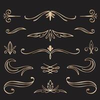 wijnoogst elementen, logo retro geïsoleerd kaders en decoratief voorwerpen. floreren linten, ornament, overladen decoratie, luxe label, teken tekst typografisch, antiek kenteken. vecto klassiek luxe kader vector