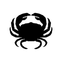 beeld van krab silhouet. krab of schaaldier vlak icoon voor voedsel apps en websites. zeevruchten winkel logo branding sjabloon voor ambacht voedsel verpakking of restaurant ontwerp. vector