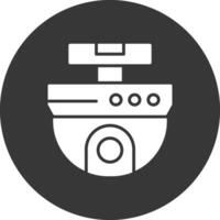 ik p camera glyph omgekeerd icoon vector