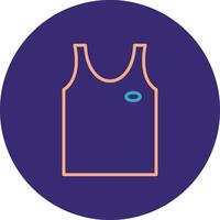 tank top lijn twee kleur cirkel icoon vector