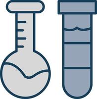 laboratorium fles lijn gevulde grijs icoon vector