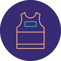 tank top lijn twee kleur cirkel icoon vector