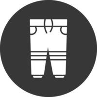 broek glyph omgekeerd icoon vector