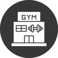 gym glyph omgekeerd pictogram vector