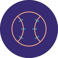basketbal lijn twee kleur cirkel icoon vector