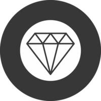 diamant glyph omgekeerd pictogram vector