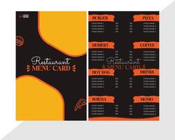 mooi restaurant menu kaart ontwerp vector