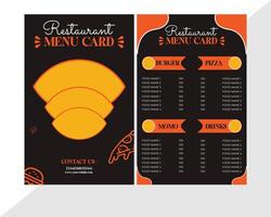 mooi restaurant menu kaart ontwerp vector