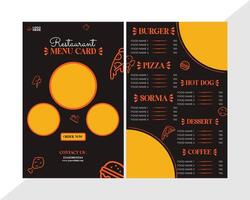 mooi restaurant menu kaart ontwerp vector