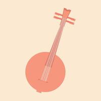 yueqin volk musical Chinese instrument icoon vector