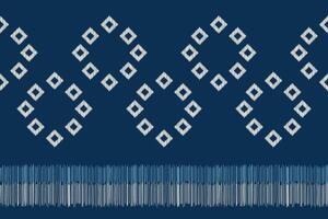 traditioneel etnisch ikat motief kleding stof patroon meetkundig stijl.afrikaans ikat borduurwerk etnisch oosters patroon blauw achtergrond behang. abstract, illustratie.textuur, frame, decoratie. vector