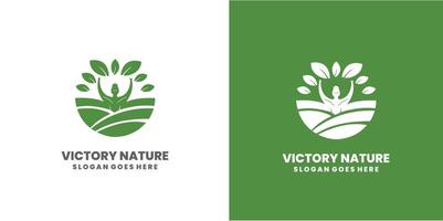 zege natuur logo ontwerp sjabloon, pro stijl concept vector