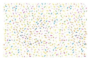 donut, zoet confetti achtergrond. zoet taart, donut confetti textuur, naadloos patroon. kleurrijk snoep topping naadloos achtergrond behang, vector