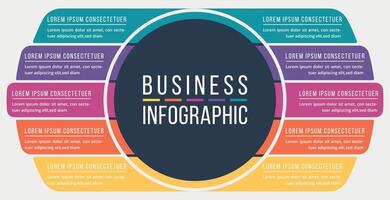 infographics 5 opties vergelijking 10 stappen informatie ontwerp sjabloon vector