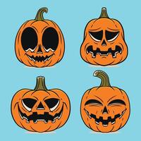 halloween pompoen reeks illustratie vector