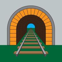 spoorweg tunnel geïsoleerd Aan grijs achtergrond. illustratie eps 10. vector